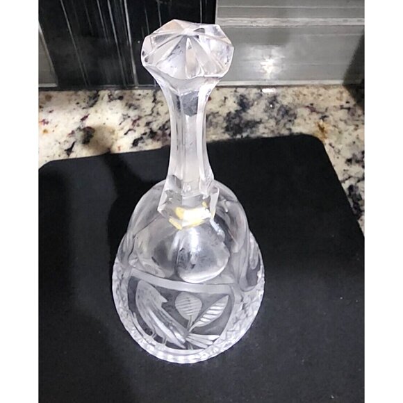 Echt Bleikristall Over 24% Lead Highly Polished Handcut Crystal Bell With Bird - Picture 3 of 6